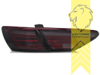 LED, mit LED Blinker, dynamischer LED Blinker, rot, smoke, nur passend bei Fahrzeugen mit Original Halogen Rückleuchten, Eintragungsfrei / mit E-Prüfzeichen